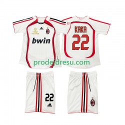 AC Milán Dresy Fotbal KAKA 22 2007 Retro Dětský Venkovní 2006 Krátký rukáv