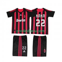 AC Milán Dresy Fotbal KAKA 22 2009 Retro Dětský Domácí 2008 Krátký rukáv