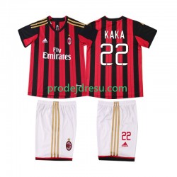 AC Milán Dresy Fotbal KAKA 22 2013 2014 Retro Dětský Domácí Krátký rukáv