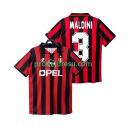 AC Milán Dresy Fotbal MALDINI 3 1996 1997 Retro Muž Domácí Krátký rukáv