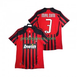 AC Milán Dresy Fotbal MALDINI 3 2007 Retro Muž Domácí 2008 Krátký rukáv