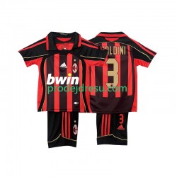 AC Milán Dresy Fotbal MALDINI 3 2007 Retro Dětský Domácí 2006 Krátký rukáv