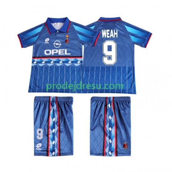 AC Milán Dresy Fotbal WEAH 9 1995 1996 Retro Dětský Venkovní Krátký rukáv