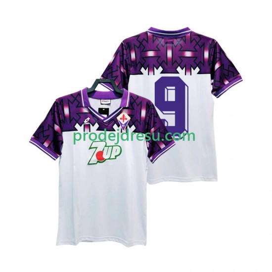 ACF Fiorentina Dresy Fotbal 9 1992 1993 Retro Muž Venkovní Krátký rukáv
