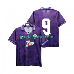 ACF Fiorentina Dresy Fotbal 9 1992 1993 Retro Muž Domácí Krátký rukáv