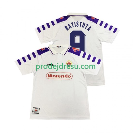 ACF Fiorentina Dresy Fotbal BASTUTA 9 Retro Muž Venkovní 1998 1999 Krátký rukáv