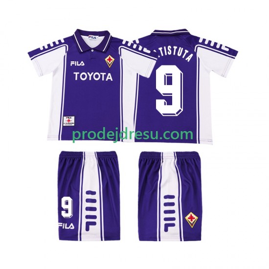 ACF Fiorentina Dresy Fotbal BASTUTA 9 2000 Retro Dětský Domácí 1999 Krátký rukáv