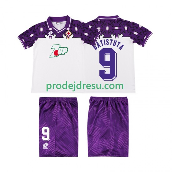 ACF Fiorentina Dresy Fotbal BATISTUTA 9 1992 1993 Retro Dětský Venkovní Krátký rukáv