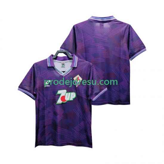 ACF Fiorentina Dresy Fotbal 1992 1993 Retro Muž Domácí Krátký rukáv