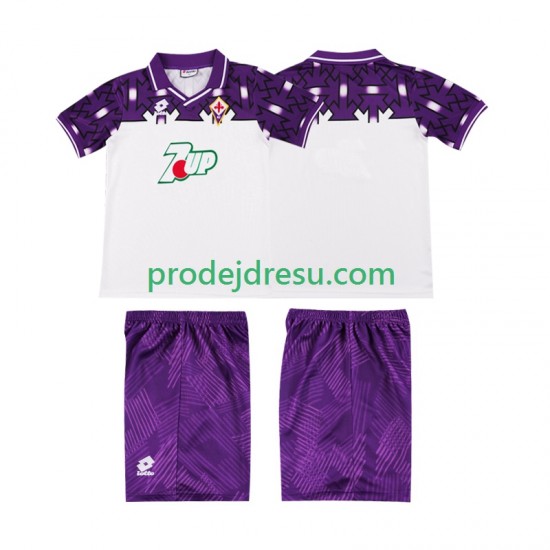 ACF Fiorentina Dresy Fotbal 1992 1993 Retro Dětský Venkovní Krátký rukáv