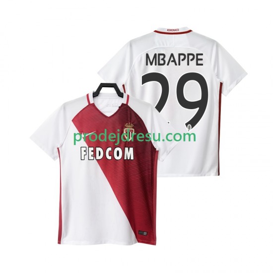 AS Monaco Dresy Fotbal Mbappé 29 2016 2017 Muž Domácí Krátký rukáv
