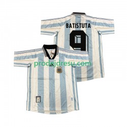 Argentina Dresy Fotbal BATISUTA 9 Retro Muž Domácí 1998 Krátký rukáv