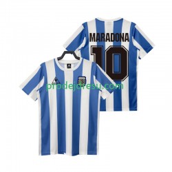 Argentina Dresy Fotbal MARADONA 10 1986 Retro Muž Domácí Krátký rukáv