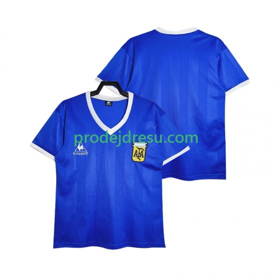 Argentina Dresy Fotbal 1986 Retro Muž Venkovní Krátký rukáv