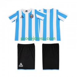 Argentina Dresy Fotbal 1986 Retro Dětský Domácí Krátký rukáv