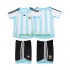 Argentina Dresy Fotbal 2007 Retro Dětský Domácí 2006 Krátký rukáv