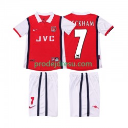 Arsenal Dresy Fotbal BECKHAM 7 Retro Dětský Domácí 1998 1999 Krátký rukáv