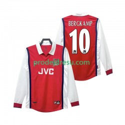 Arsenal Dresy Fotbal BERGKAMP 10 Retro Muž Domácí 1998 1999 Dlouhý rukáv