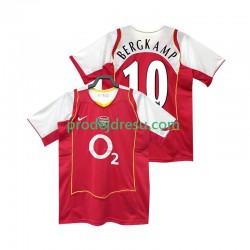 Arsenal Dresy Fotbal BERGKAMP 10 2005 Retro Muž Domácí 2004 Krátký rukáv