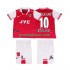 Arsenal Dresy Fotbal BERGKAMP 10 1996 1997 Retro Dětský Domácí Krátký rukáv