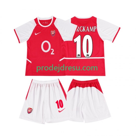 Arsenal Dresy Fotbal BERGKAMP 10 2003 Retro Dětský Domácí 2002 Krátký rukáv