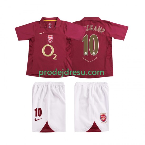 Arsenal Dresy Fotbal BERGKAMP 10 2005 Retro Dětský Domácí 2006 Krátký rukáv