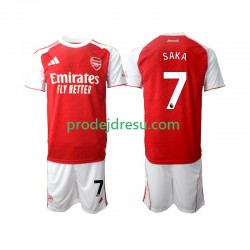 Arsenal Dresy Fotbal Bukayo Saka 7 Dětský Domácí 2025-2026 Krátký rukáv