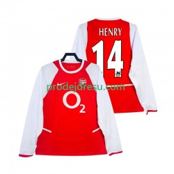 Arsenal Dresy Fotbal Henry 14 2003 Retro Muž Domácí 2002 Dlouhý rukáv