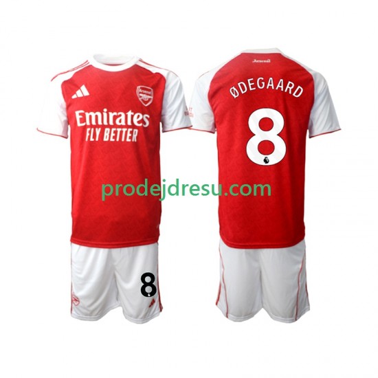 Arsenal Dresy Fotbal Martin Odegaard 8 Dětský Domácí 2025-2026 Krátký rukáv