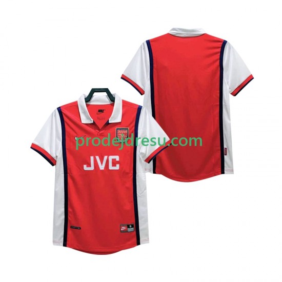 Arsenal Dresy Fotbal Retro Muž Domácí 1998 1999 Krátký rukáv