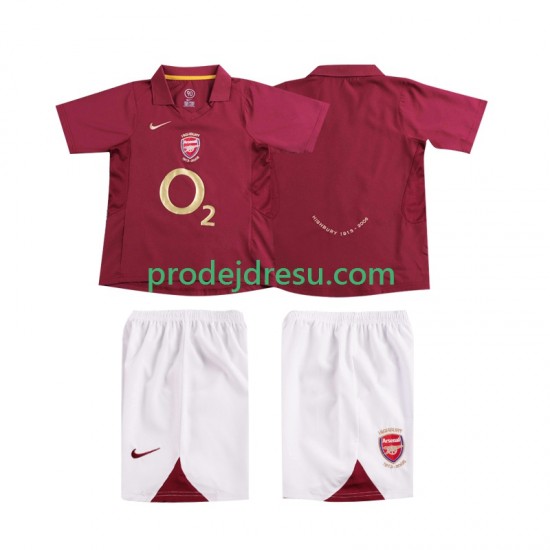 Arsenal Dresy Fotbal 2005 Retro Dětský Domácí 2006 Krátký rukáv