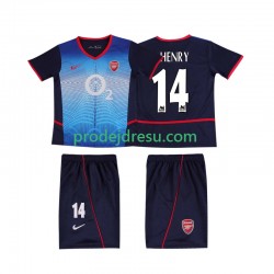 Arsenal Dresy Fotbal Thierry Henry 14 Retro Dětský Venkovní 2004 2002 Krátký rukáv