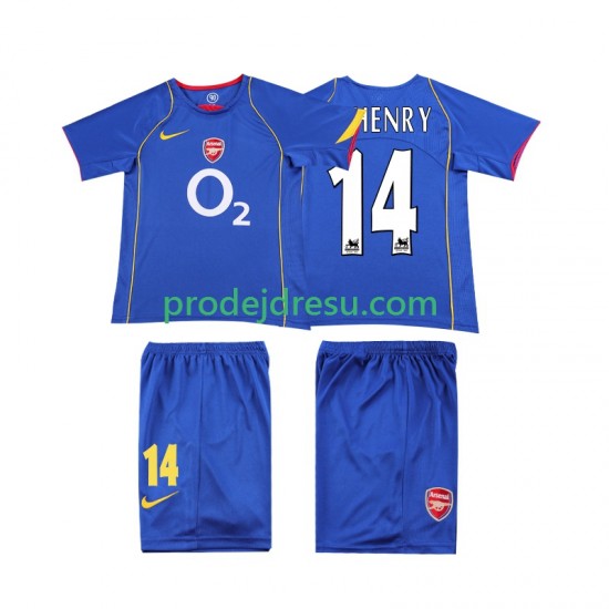 Arsenal Dresy Fotbal Thierry Henry 14 2005 Retro Dětský Venkovní 2004 Krátký rukáv