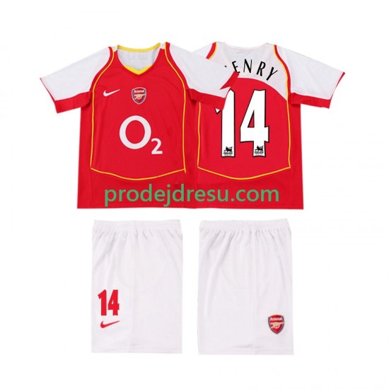 Arsenal Dresy Fotbal Thierry Henry 14 2005 Retro Dětský Domácí 2004 Krátký rukáv