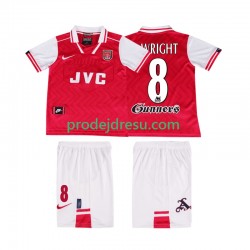 Arsenal Dresy Fotbal WRIGHT 8 1996 1997 Retro Dětský Domácí Krátký rukáv