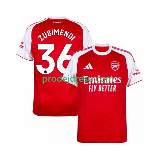 Arsenal Dresy Fotbal Zubimendi 36 Muž Domácí 2025-2026 Krátký rukáv