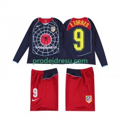 Atlético Madrid Dresy Fotbal F TORRES 9 2005 Retro Dětský Venkovní 2004 Dlouhý rukáv