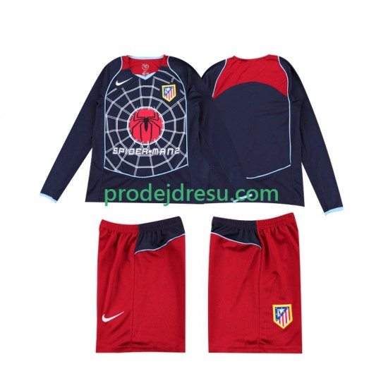 Atlético Madrid Dresy Fotbal 2005 Retro Dětský Venkovní 2004 Dlouhý rukáv