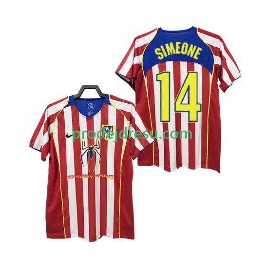 Atlético Madrid Dresy Fotbal SIMEONE 14 2005 Retro Muž Domácí 2004 Krátký rukáv