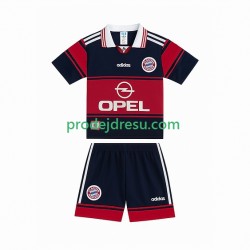 FC Bayern Mnichov Dresy Fotbal 1997 Retro Dětský Domácí 1999 Krátký rukáv