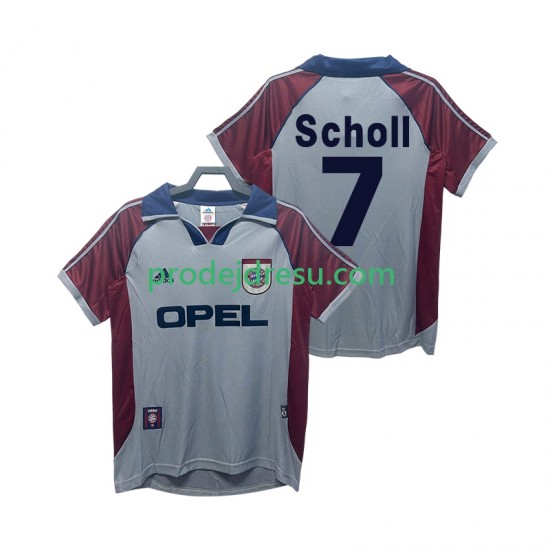 FC Bayern Mnichov Dresy Fotbal Scholl 7 Retro Muž Alternativní 1998 1999 Krátký rukáv