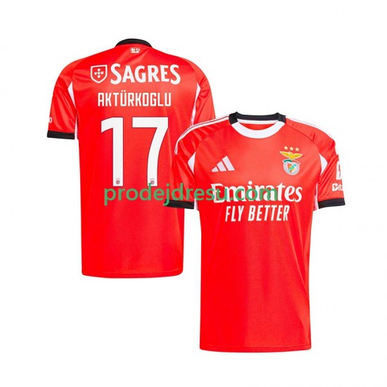 Benfica Dresy Fotbal Kerem Akturkoglu 17 Muž Domácí 2025-2026 Krátký rukáv