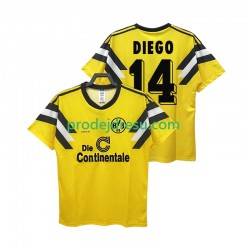 Borussia Dortmund Dresy Fotbal DIEGO 14 DFB-POKAL 1989 Retro Muž Domácí Krátký rukáv
