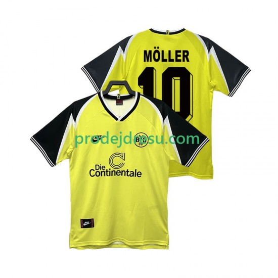 Borussia Dortmund Dresy Fotbal Moller 10 1995 1996 Retro Muž Domácí Krátký rukáv