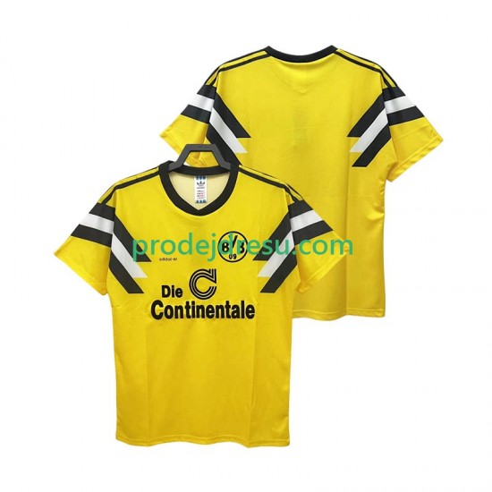 Borussia Dortmund Dresy Fotbal DFB-POKAL 1989 Retro Muž Domácí Krátký rukáv