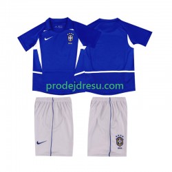 Brazílie Dresy Fotbal Retro Dětský Venkovní 2002 Krátký rukáv