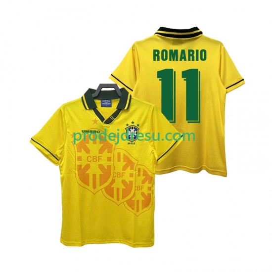 Brazílie Dresy Fotbal ROMARIO 11 Retro Muž Domácí 1994 Krátký rukáv