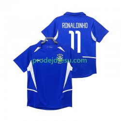Brazílie Dresy Fotbal RONALDINHO 11 Retro Muž Venkovní 2002 Krátký rukáv