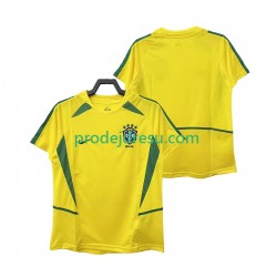 Brazílie Dresy Fotbal Retro Muž Domácí 2002 Krátký rukáv