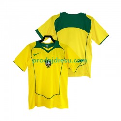 Brazílie Dresy Fotbal Retro Muž Domácí 2004 Krátký rukáv